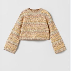 Zara textured knit blend sweater